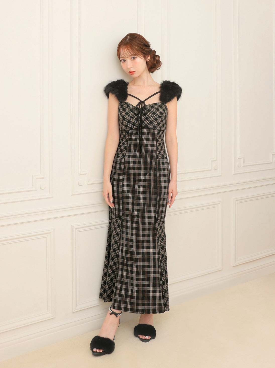 SALE】Fur sleeve mermaid onepiece(eme10718) – M me eme