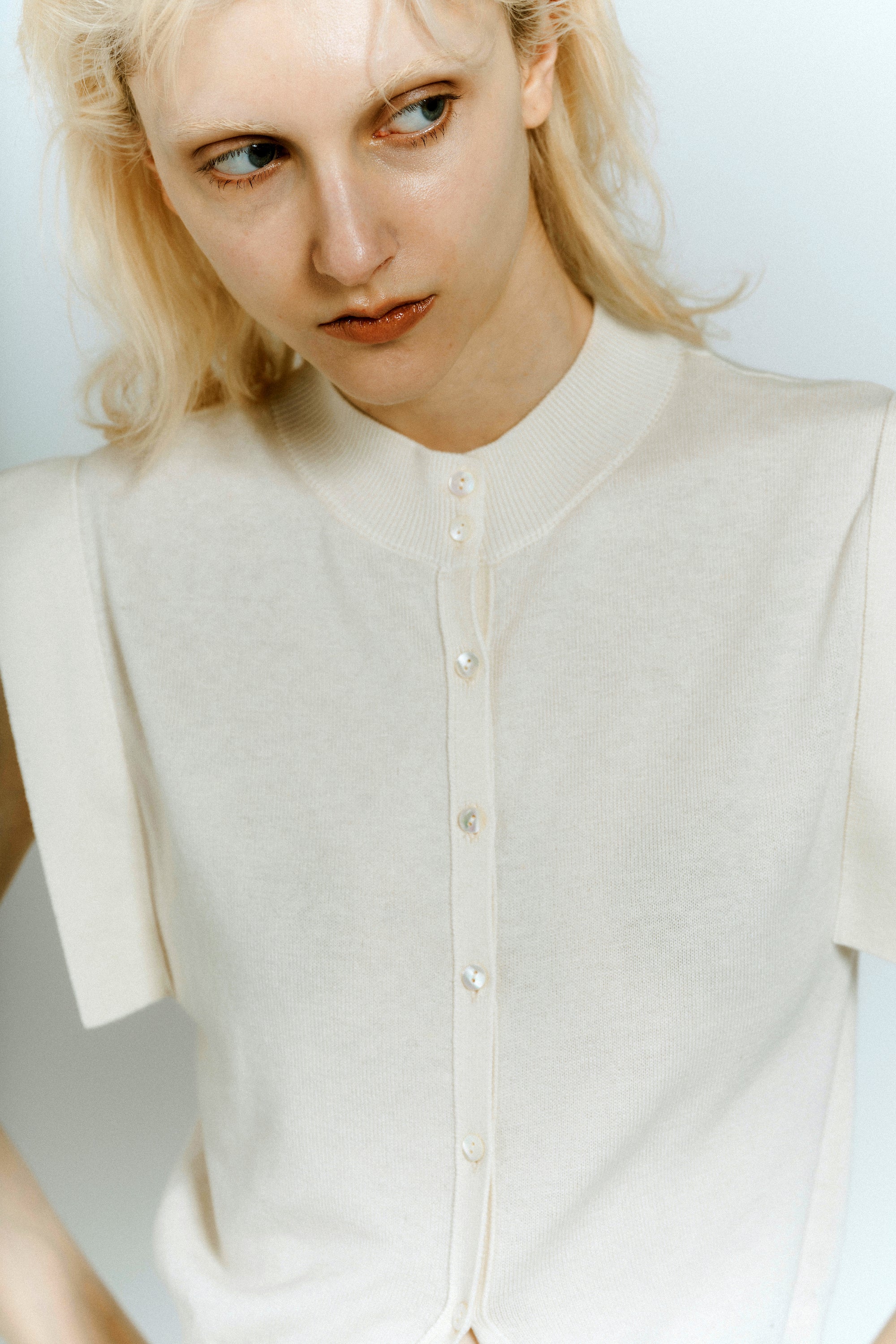 2WAY SQUARE KNIT/WHITE – MYNE