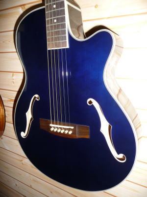 エレアコ ギター JUNO EA-50FC ／SBE シースルーブルー fホール