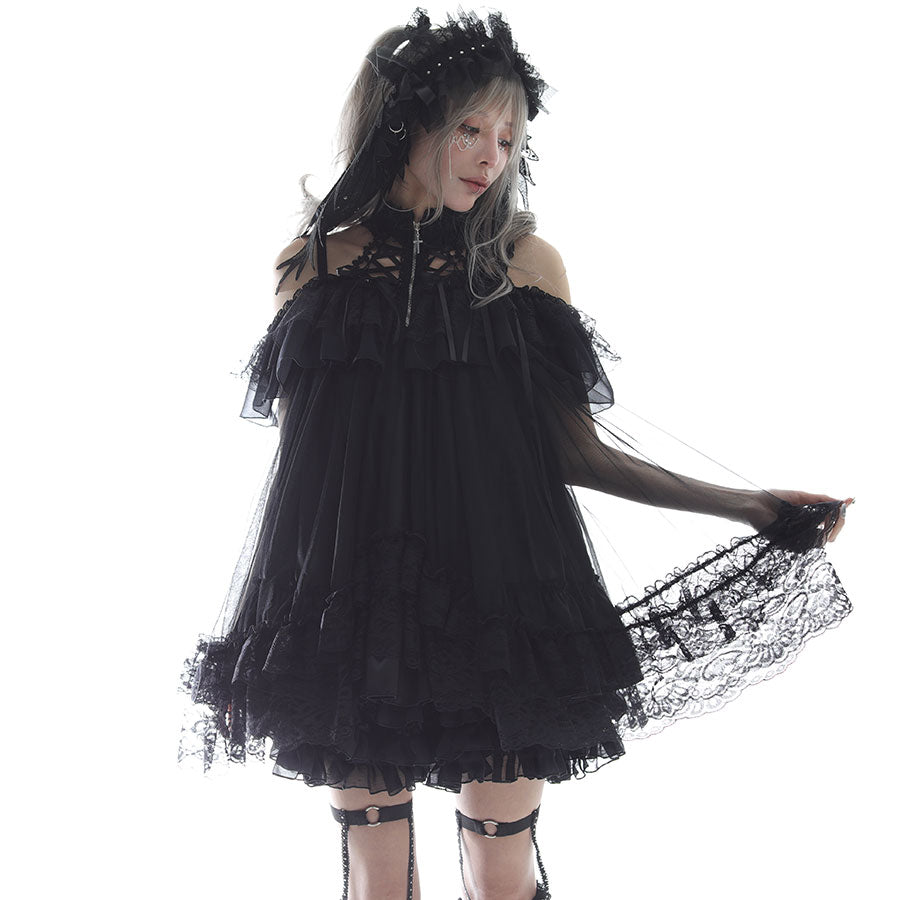 MINI DEVIL ANGEL WING DRESS (BLACK) – MAJOH