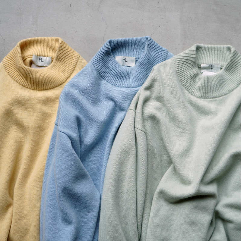 HERILL CASHMERE VINTAGE MOCK NECK KNIT