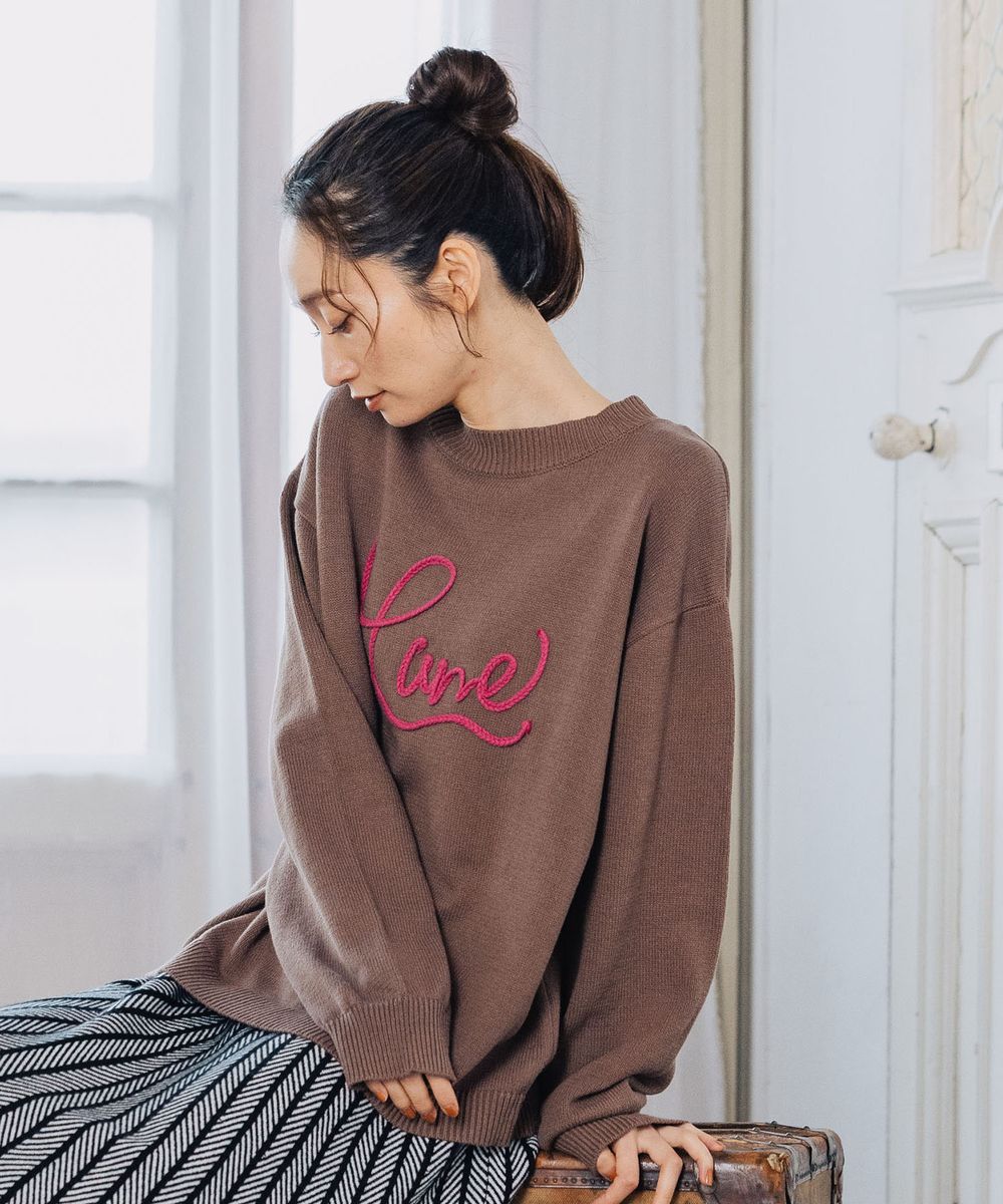 大きいサイズ レディース トップス ニット ロゴニット｜sabstreet my