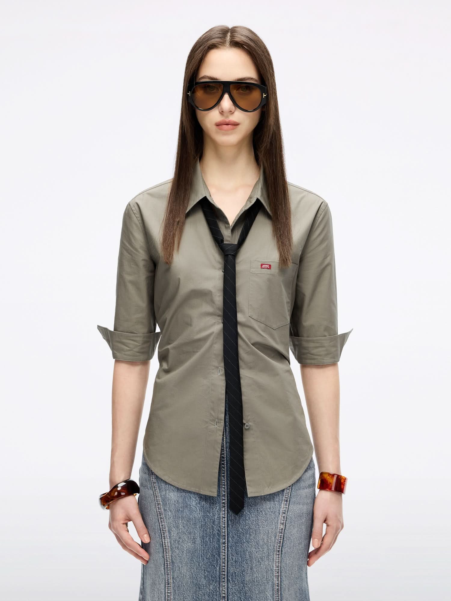 Back-Tie Shirt - MISS SIXTY