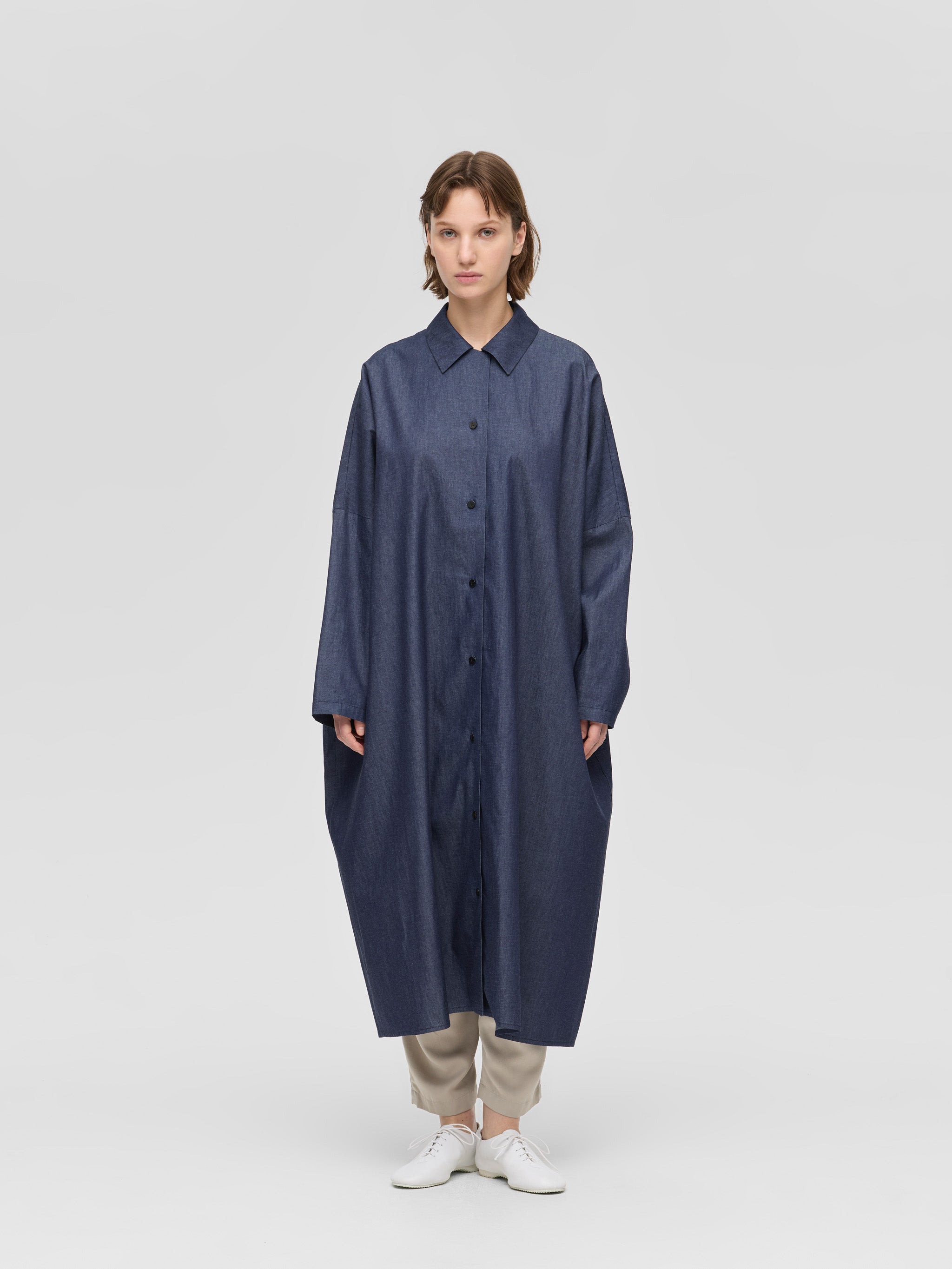 denim wide shirt OP | 1-250083 – mizuiro ind