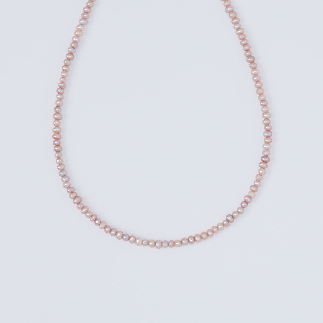 SV925淡水ピンクベビーパールネックレス
