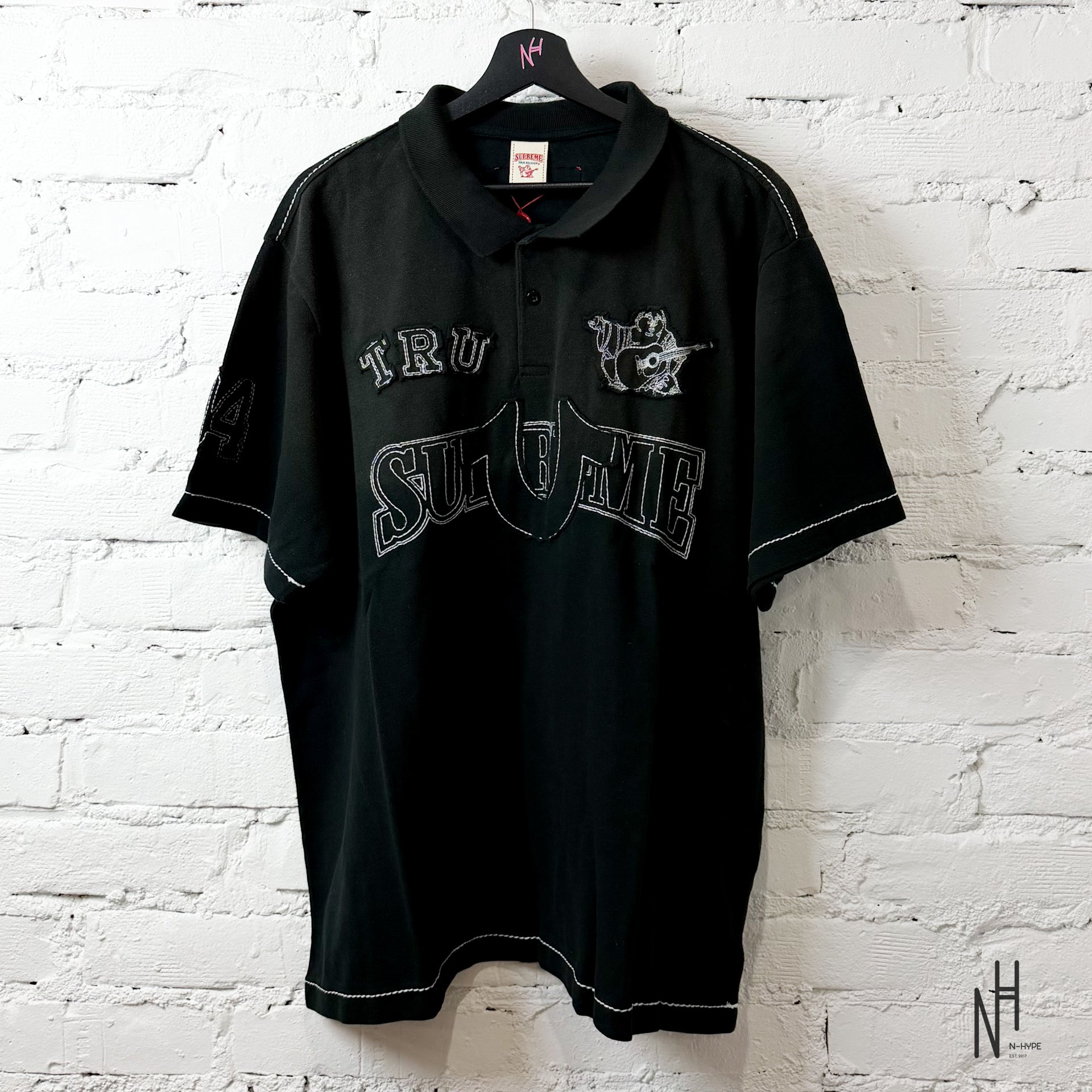 Supreme True Religion Applique Polo / Black – N-Hype