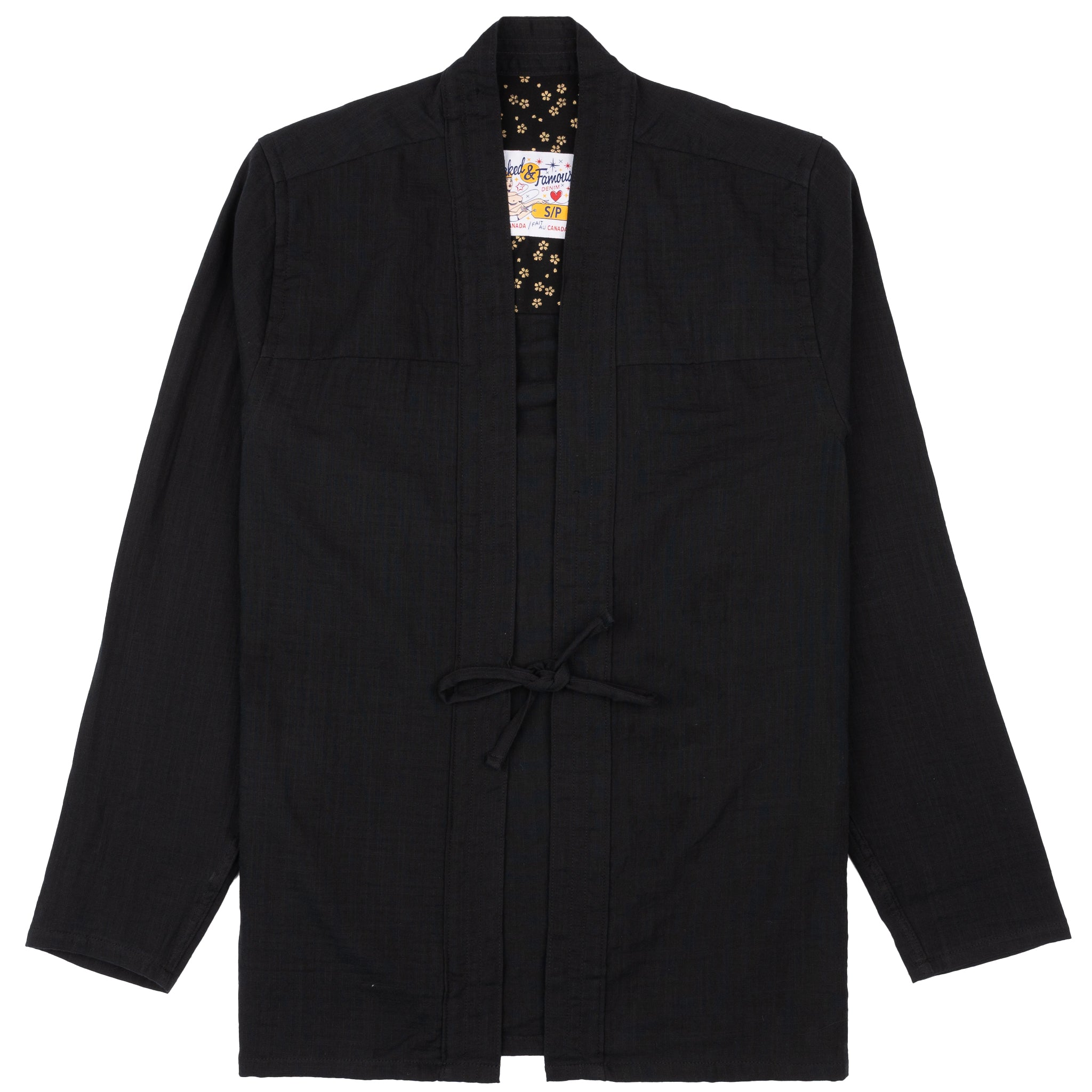 Kimono Shirt - Double Weave Gauze - Black | Naked & Famous Denim