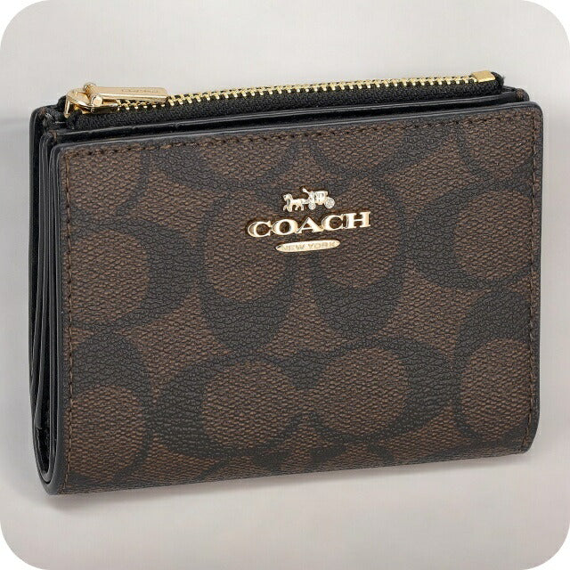 コーチ 二つ折り財布 レディース ブランド COACH CM852 ダークブラウン
