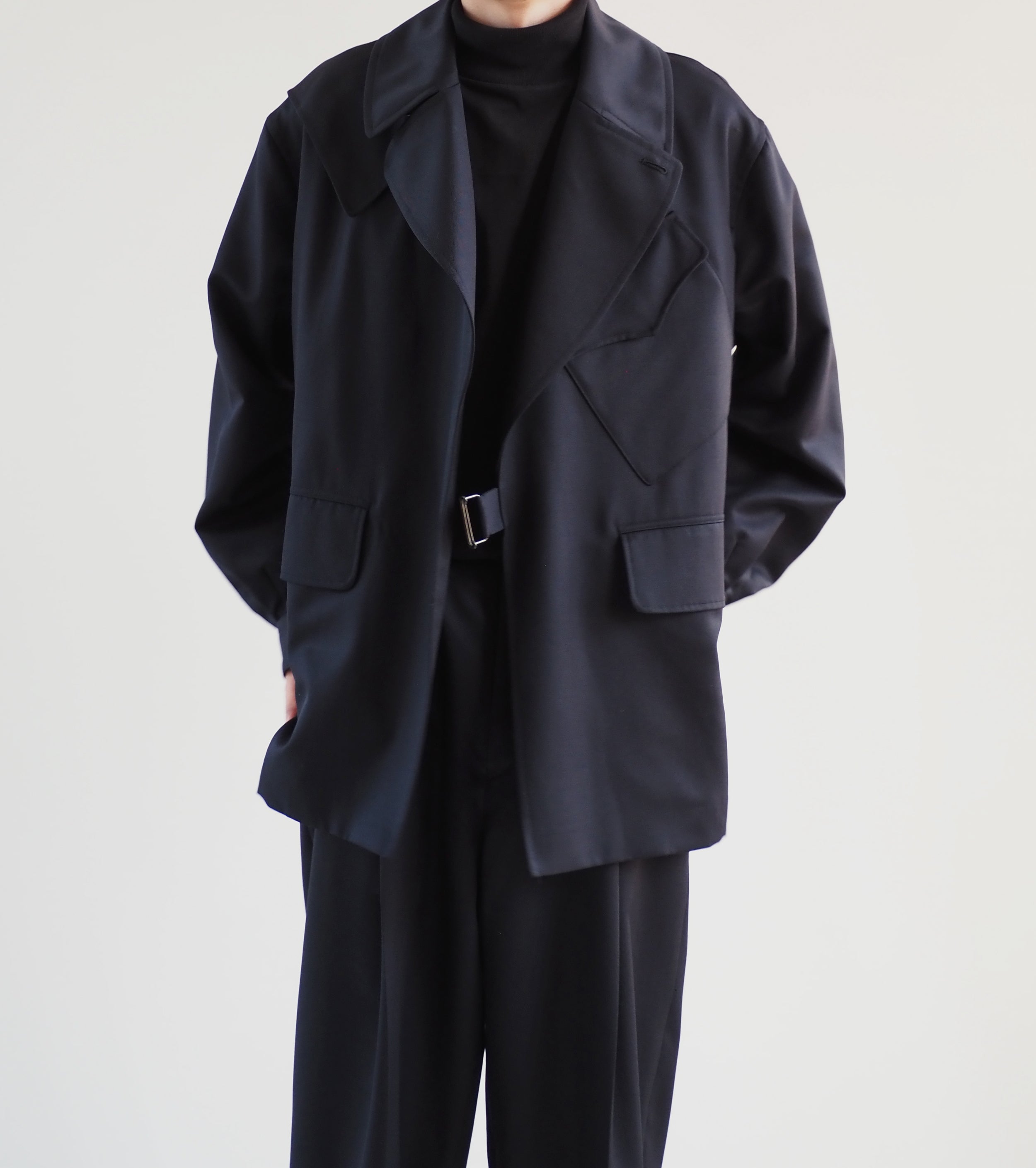 blurhms Wool Mohair Motorcycle Jacket,Dark Navy – Navyblue