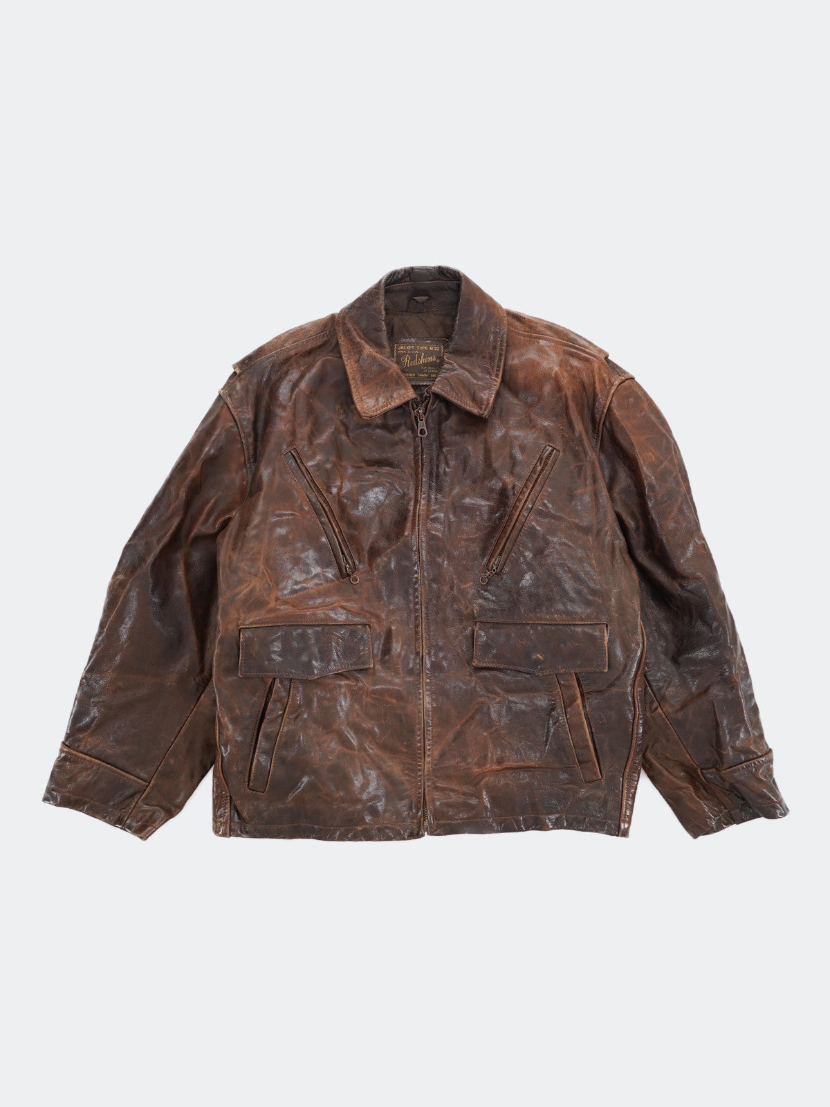 80s-90s REDSKINS type B32 leather jacket – NEVERKNOWS