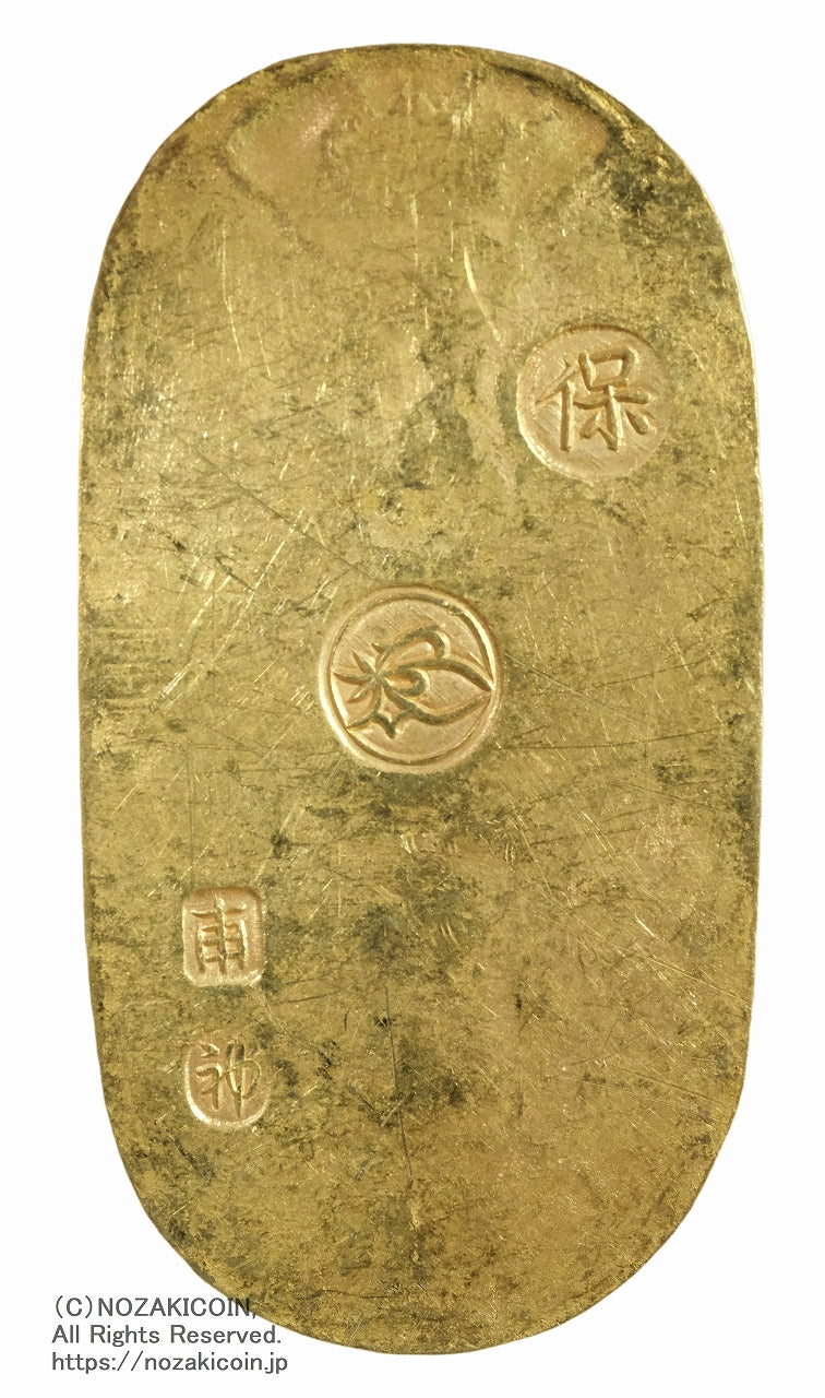 天保小判金 背刻印 甫神 鑑定書付 952 – 野崎コイン