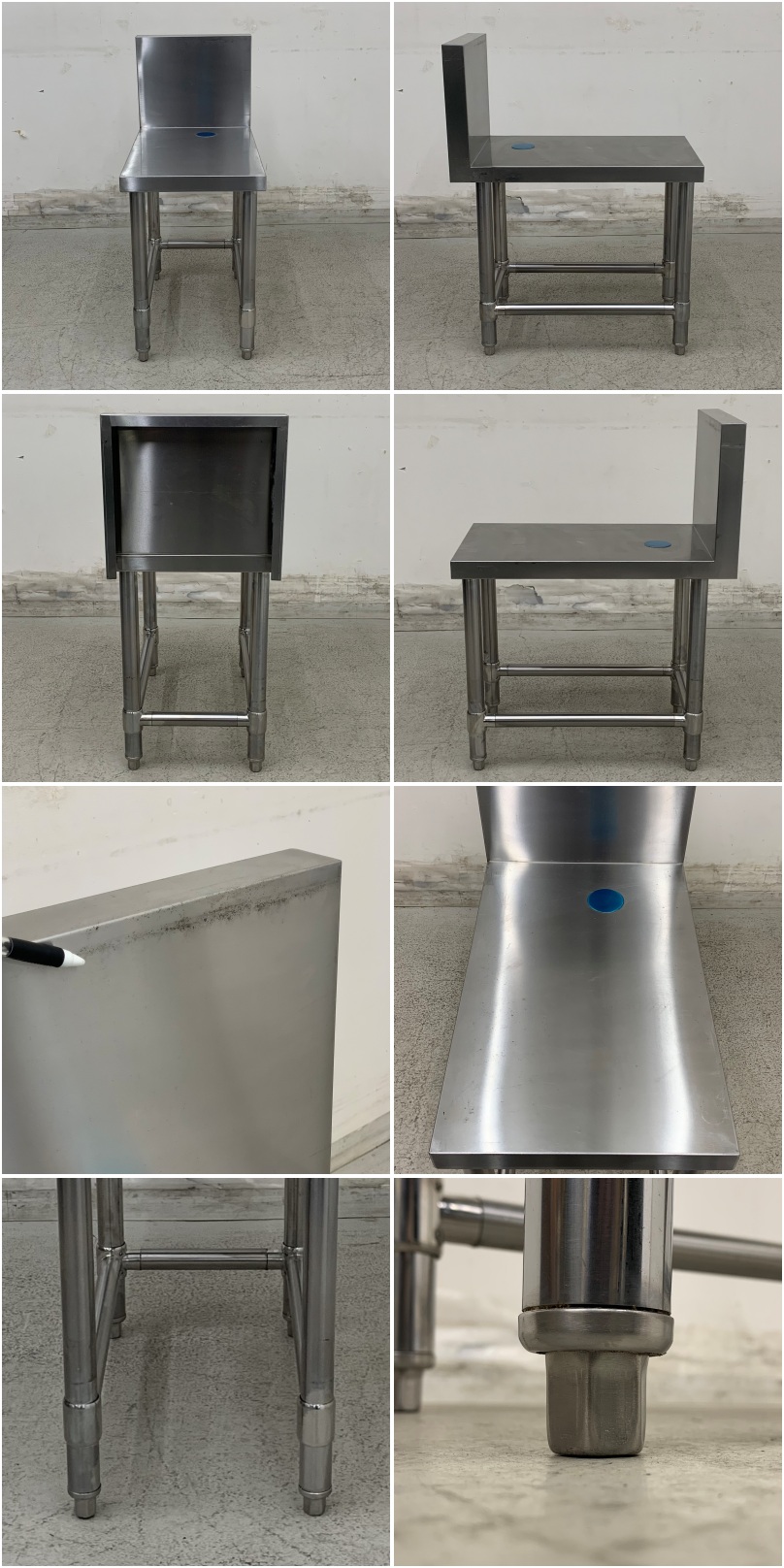 値下げ】【中古】 A07918 コンロ台 大型バックガード付 3方枠