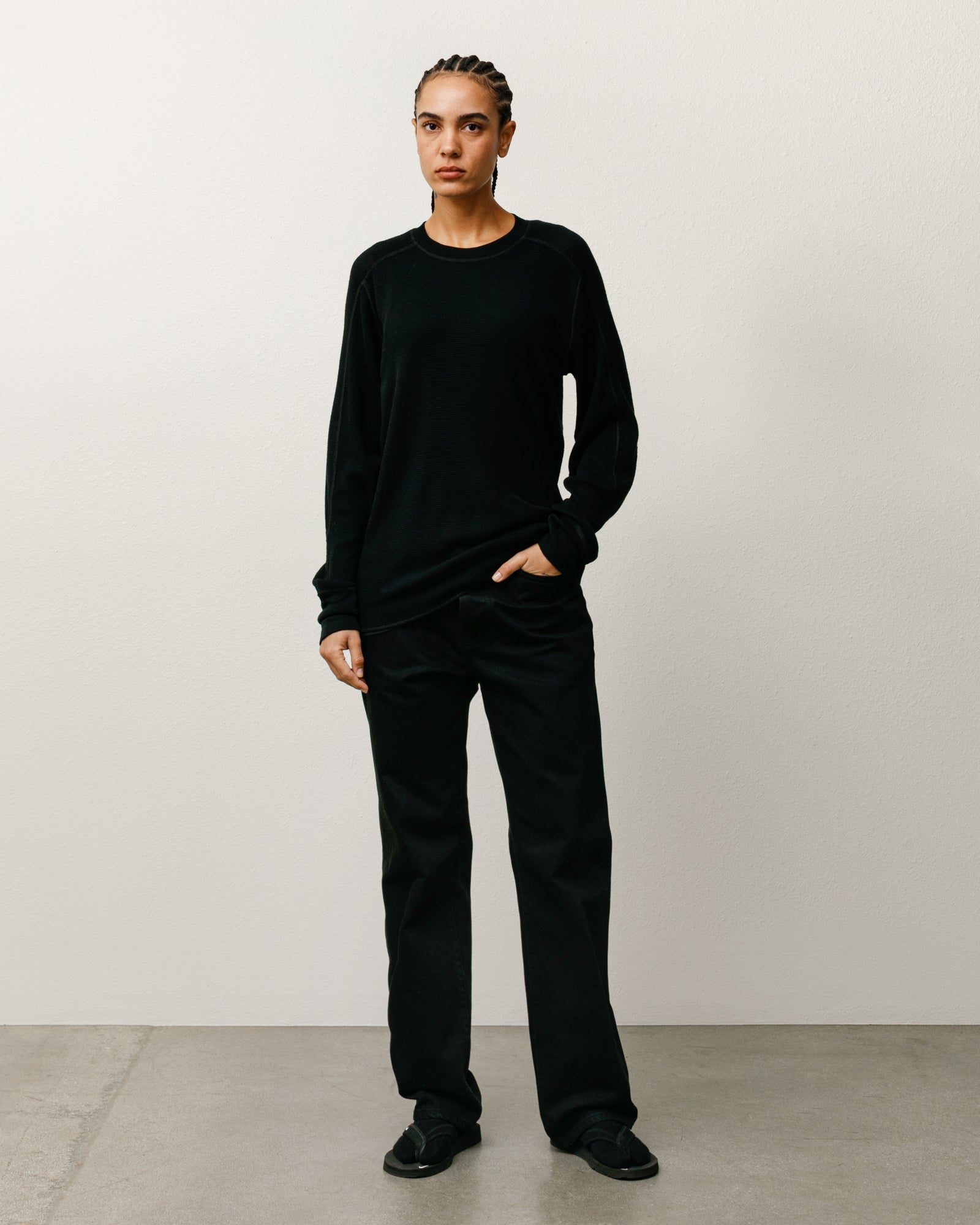 Wool LS Thermal – Black | Tops & Knits | Stüssy Canada