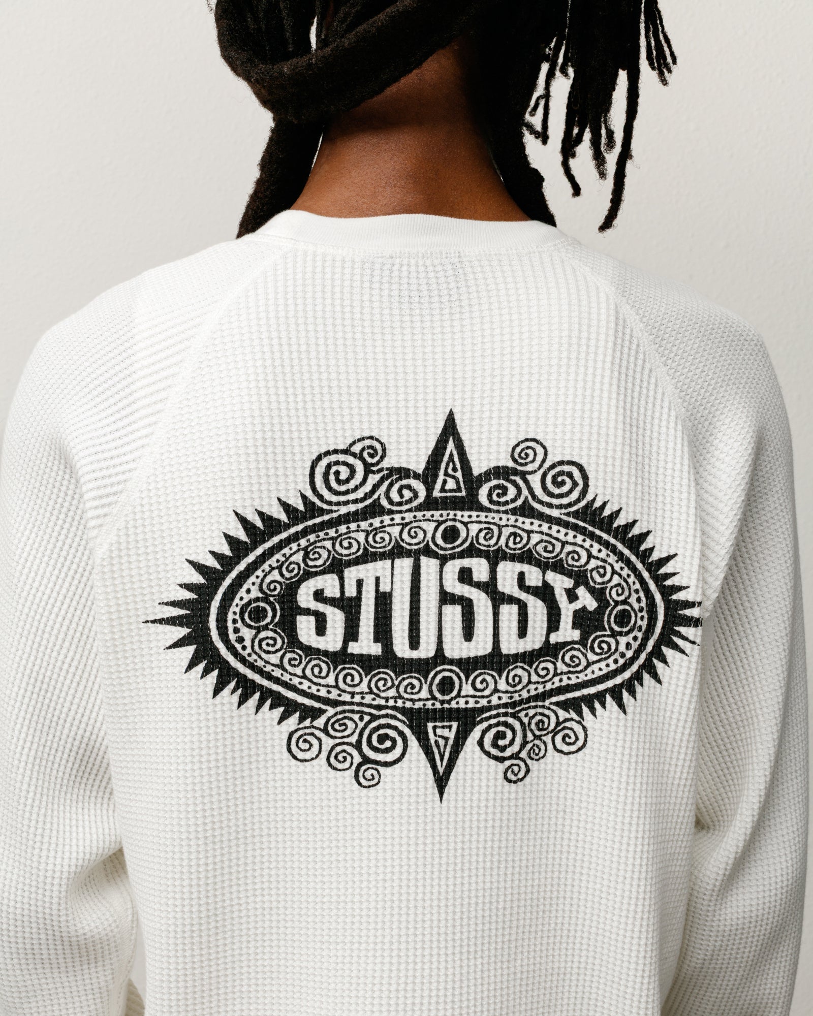 Mantra Raglan Thermal – White | Tops & Knits | Stüssy Canada