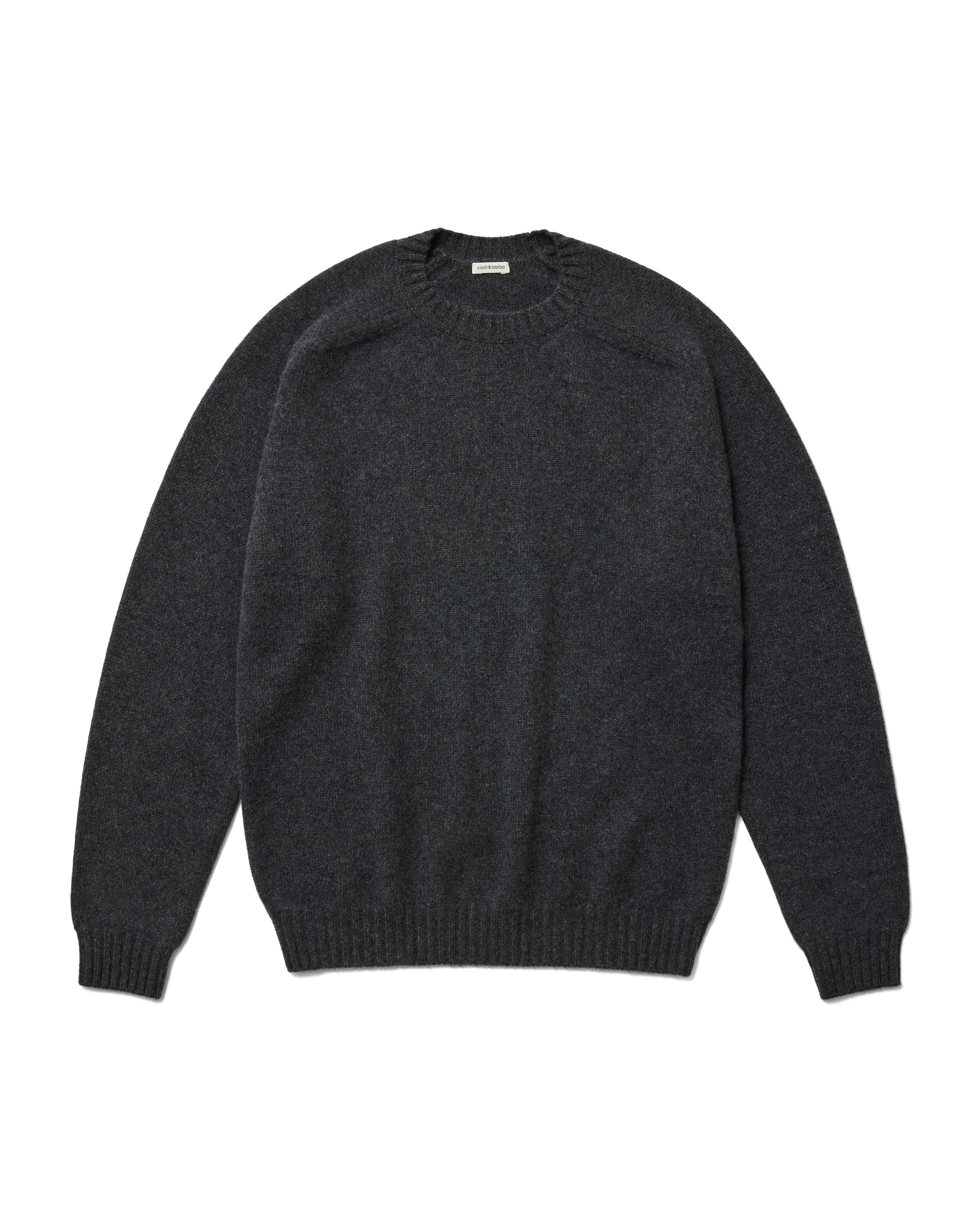 キャッシュベイビー クルーネック ニット, Charcoal – cash & barba