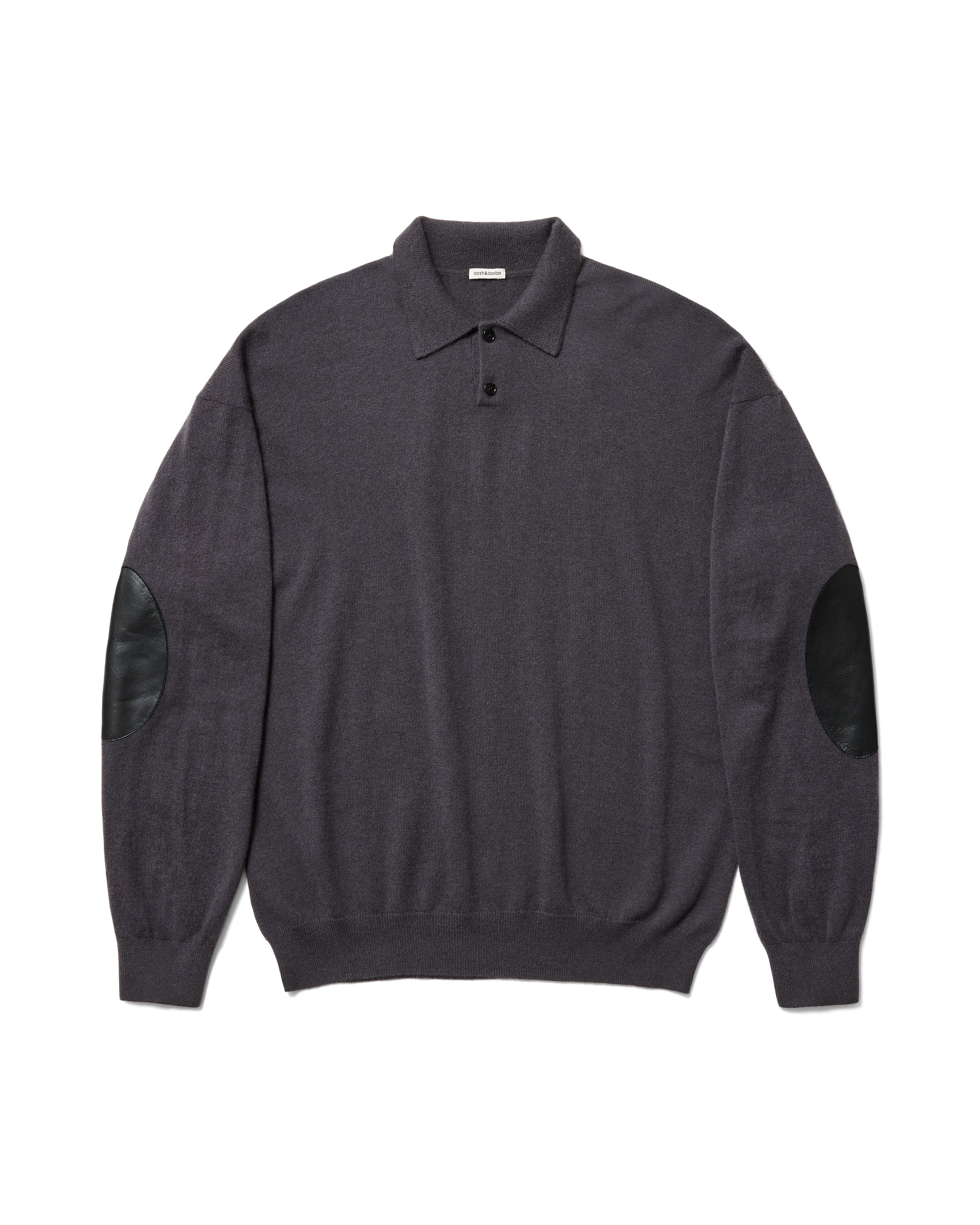 モンゴリアンカシミヤ エルボーパッチ ポロ, Umber – cash & barba
