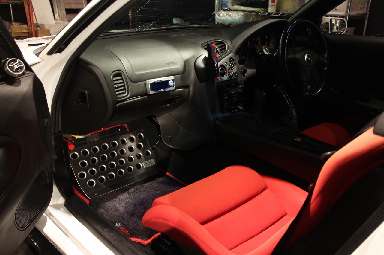 SE3P RX-8用 カーショップグロウ 助手席アルミフットプレート|CarshopGLOW