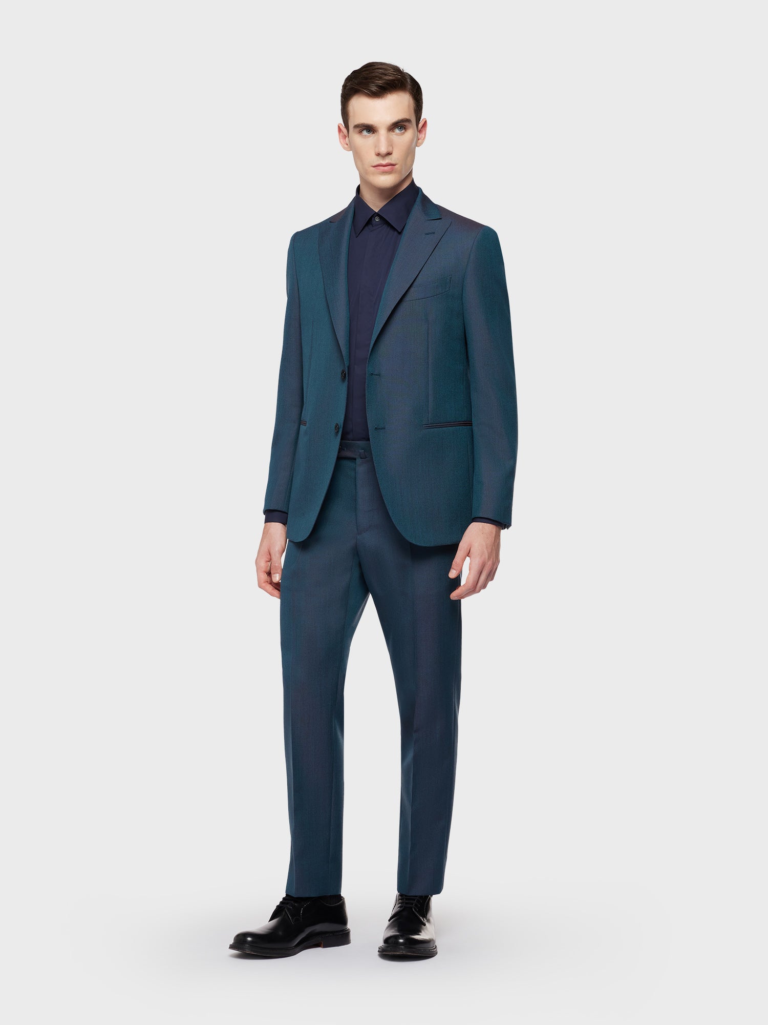 Caruso - Norma suit in green mohair wool