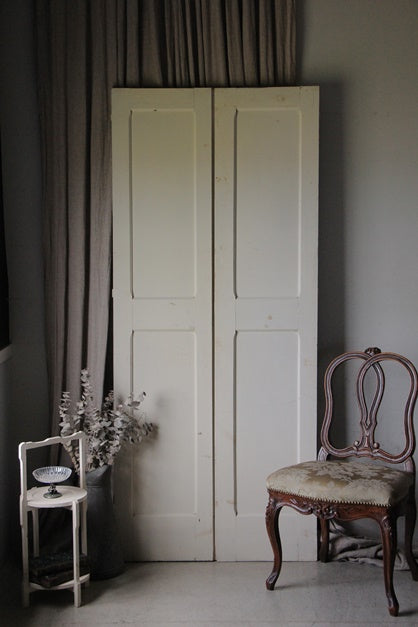 両開き扉として使える白いペアドア（扉） フランスアンティーク建具