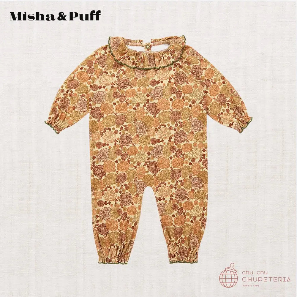 Misha & Puff】Pierrot Onesie - Alabaster Chrysanthemum – chu chu