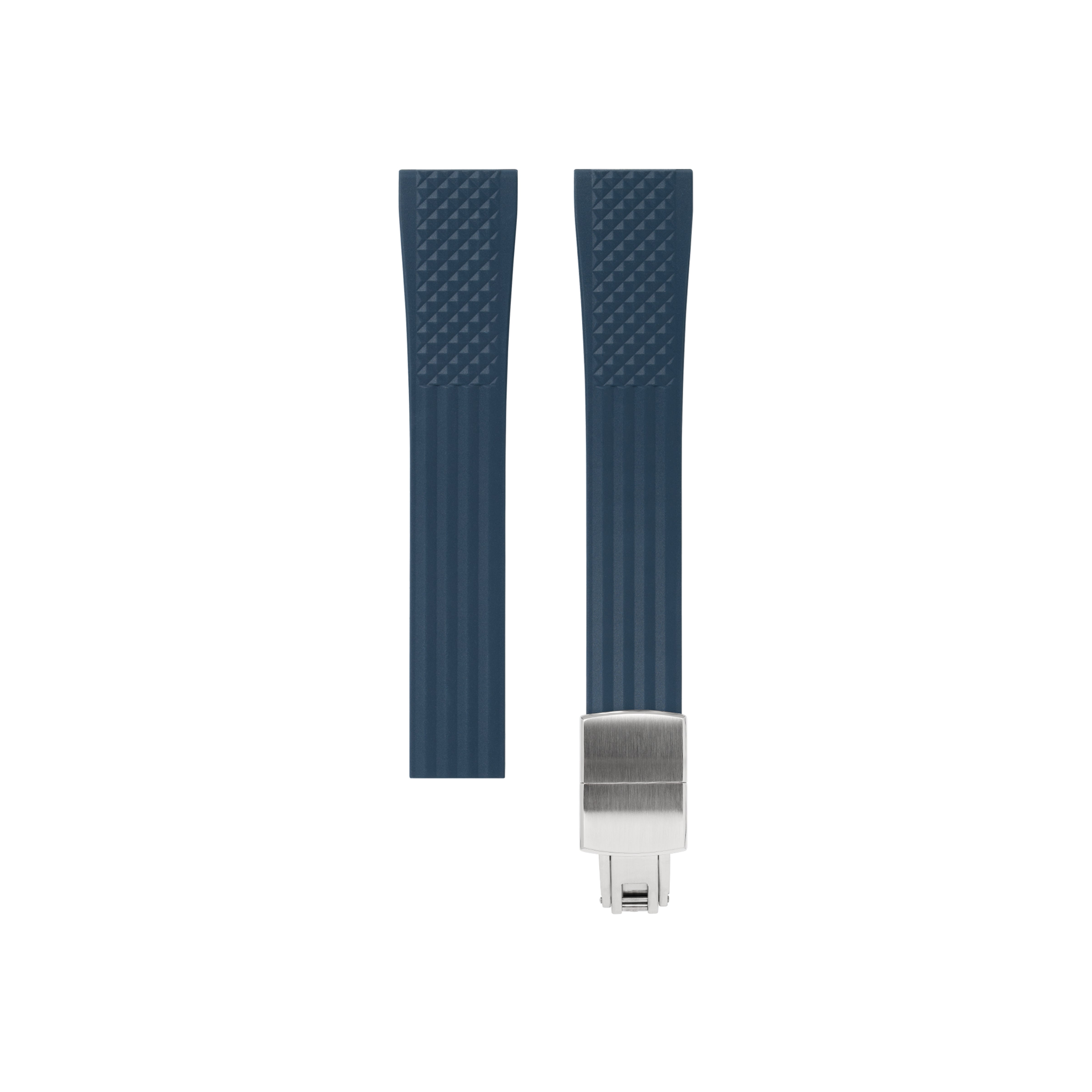 Navy Waffle CTS Rubber Strap - Rubber Watch Strap · 18-22mm | Delugs