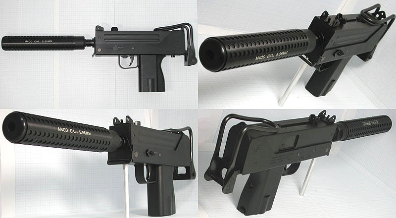 電拳 サイレンサー装着写真の紹介 電動コンパクトマシンガン Mac10編
