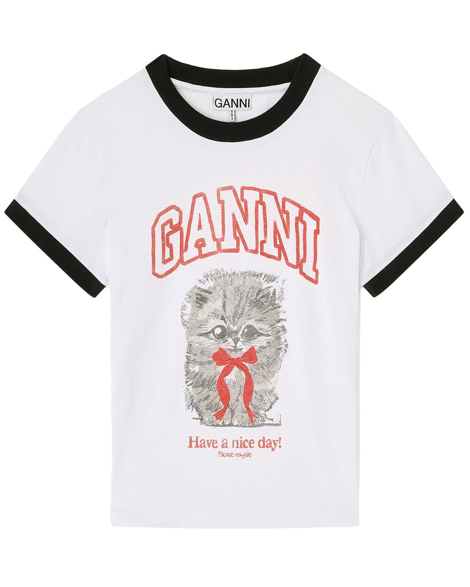 GANNI (ガニー) 26SS BASIC COTTON JERSEY MARGOT KITTY PRINT