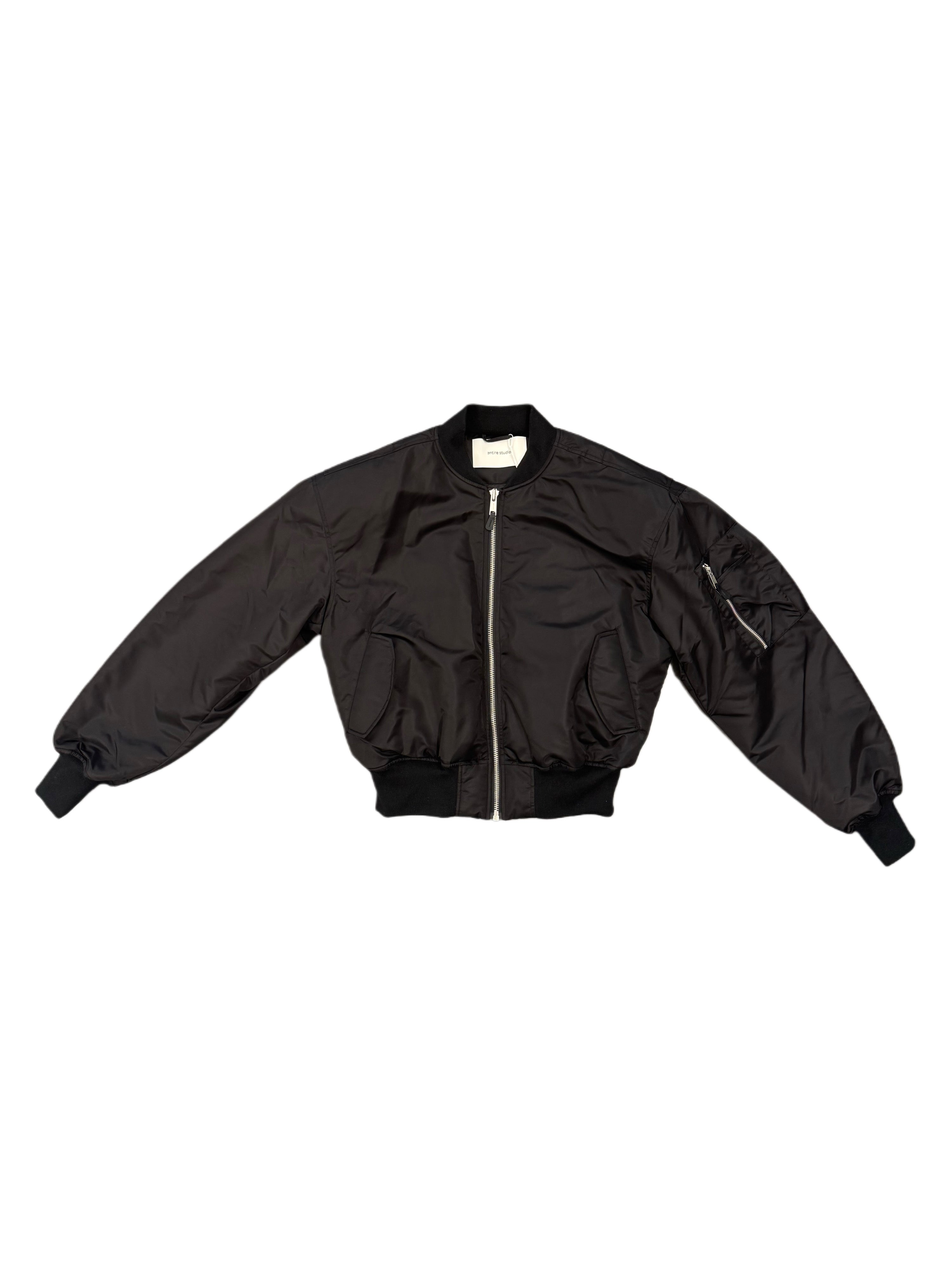 ENTIRE STUDIOS CROPPED BROAD BOMBER OIL – E3RD