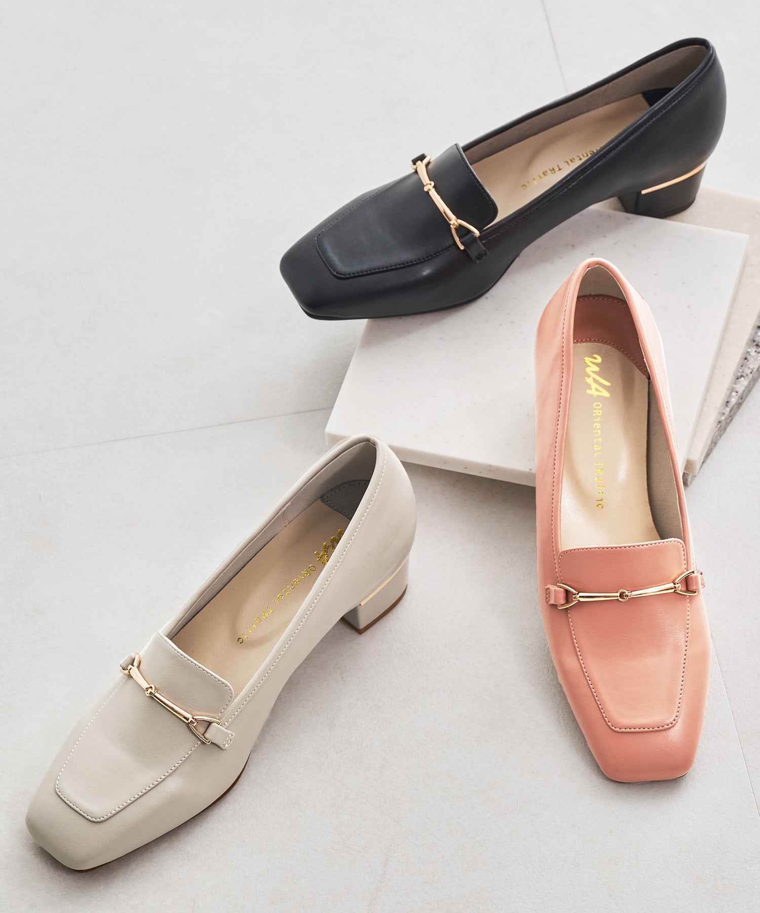 メタリックラインビットヒールローファー/52101 – ORIENTALTRAFFIC