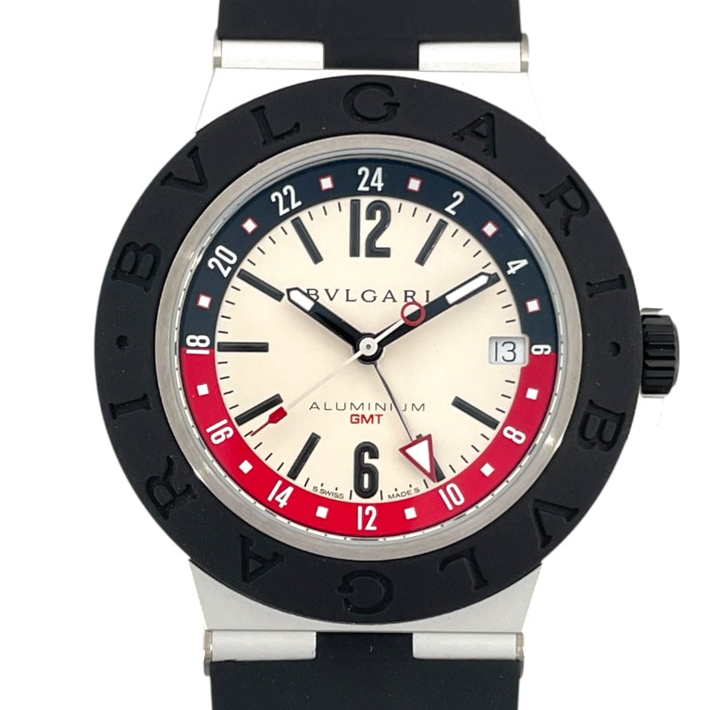 ブルガリ BVLGARI アルミニウム GMT 40mm 103963 ホワイト アルミ 自動