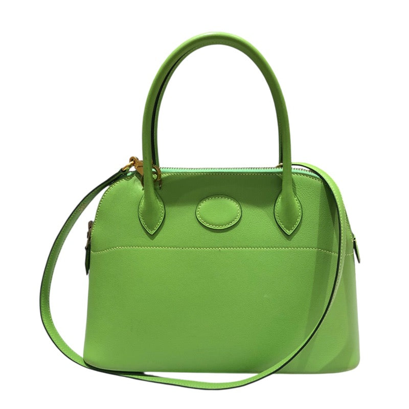 エルメス HERMES ボリード27 □C刻 アップルグリーン GD金具 ガリバー