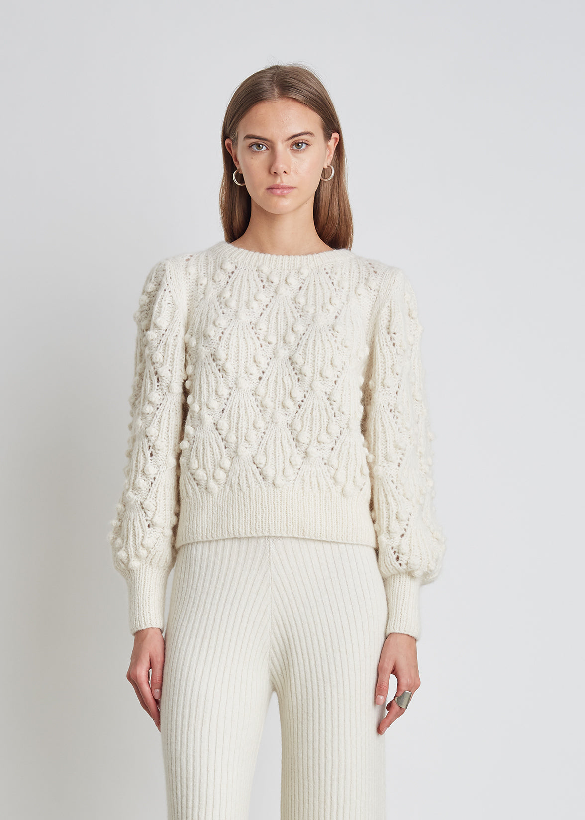 MARISA SWEATER, IVORY – Eleven Six Knits