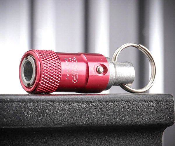 TOP ワンタッチ式ビットホルダー(リング付) レッド (EWB-R