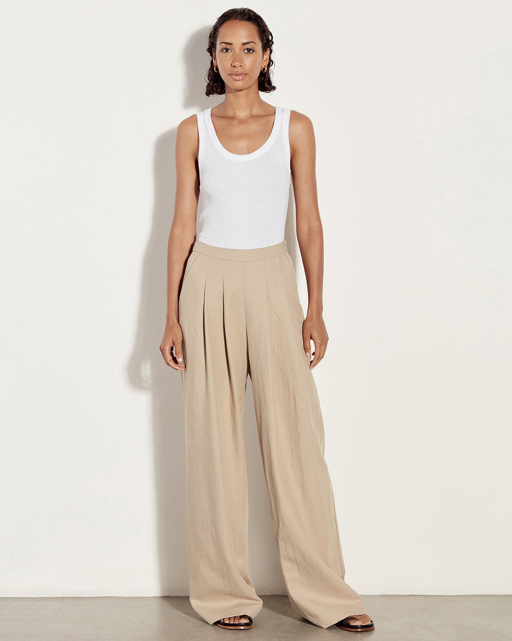 Pointelle Knit Tank | White – Enza Costa