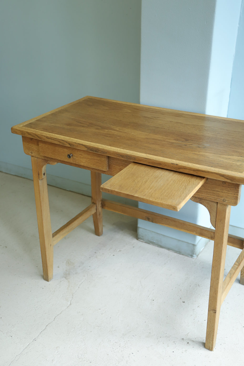 ヨーロッパヴィンテージ デスク 机 オーク材 シャビーシック/Euro