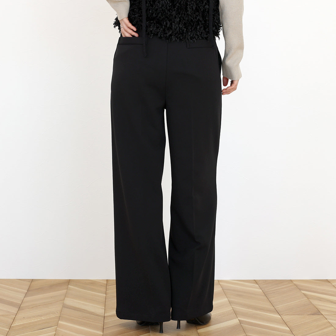 Aletta vita Double Cross Center Seam Wide Pants