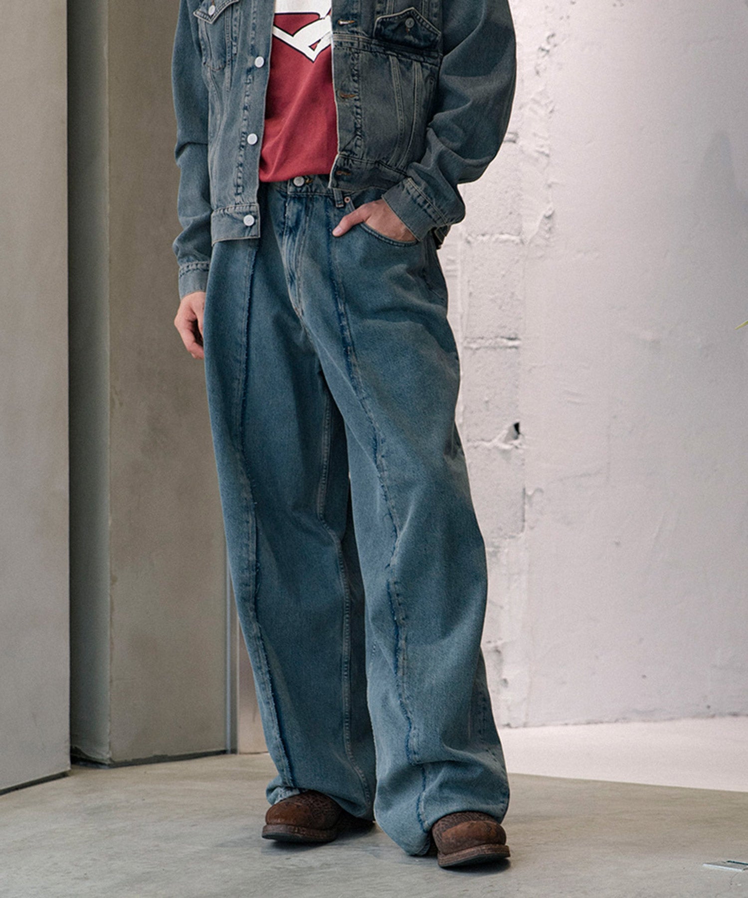 ワイドレッグ ジーンズ - MM6 MAISON MARGIELA (エムエム6 メゾン