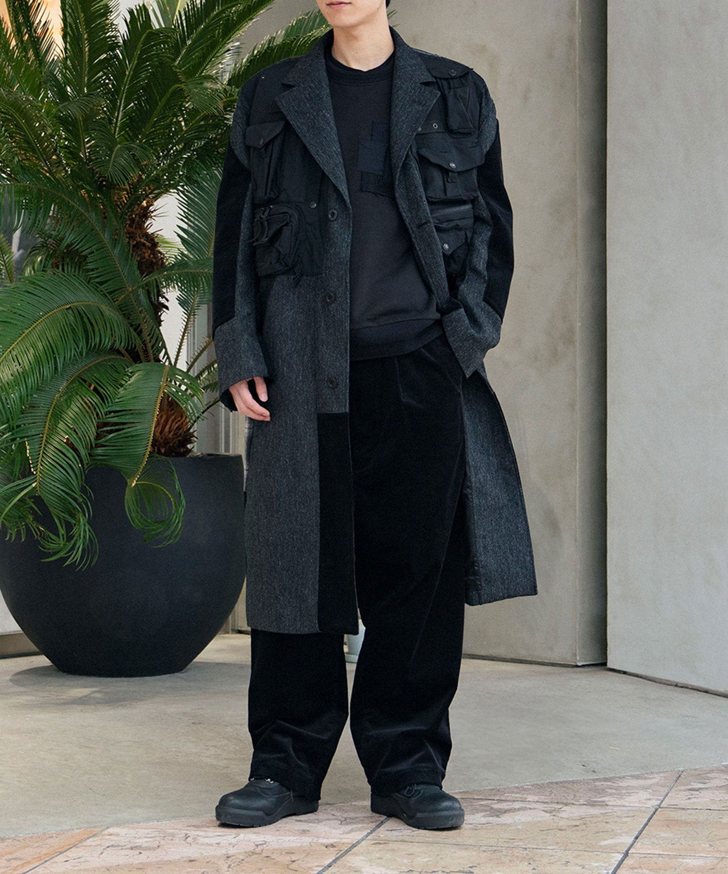 ウールツイードx綿フランネルチェックxエステルオックス Filson W