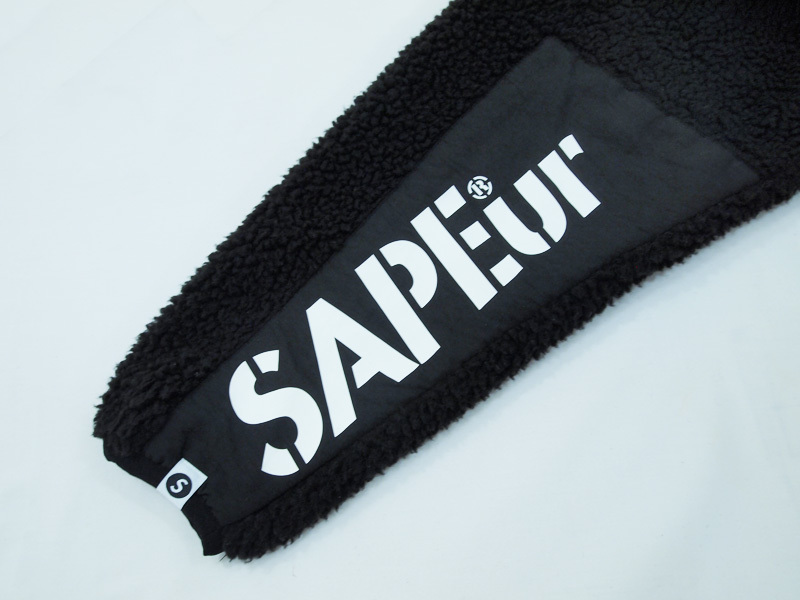 SAPEur 'LIGHT PILE JACKET'ライトパイル ジャケット フリース 黒