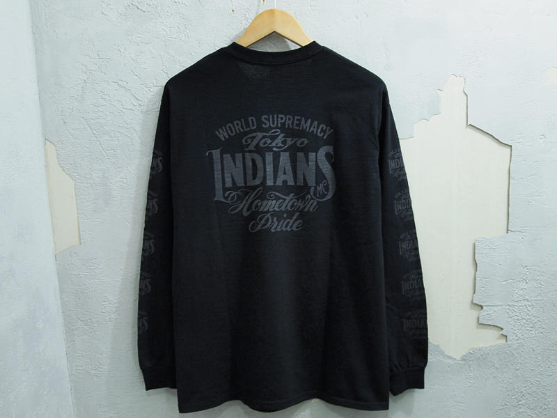 東京インディアンズ 'LS T-shirt'長袖 Tシャツ ロンT ロングスリーブ L