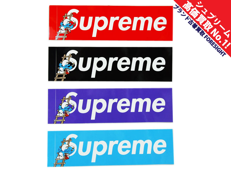 Supreme 'Smurfs Box Logo Sticker'ボックスロゴ ステッカー 4色