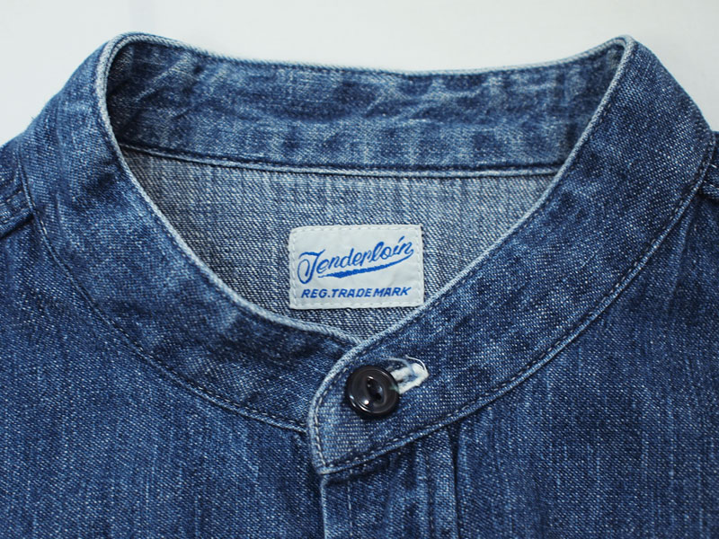 TENDERLOIN 'DENIM STAND SHT'スタンドカラー デニムシャツ XS