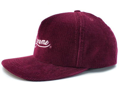 Supreme 'Cord 5 Panel Cap'コーデュロイキャップ スクリプトロゴ