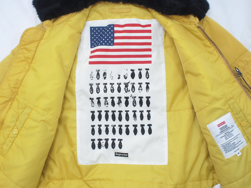 Supreme 'Tanker Jacket'タンカージャケット イエロー M CWU-45 星条旗