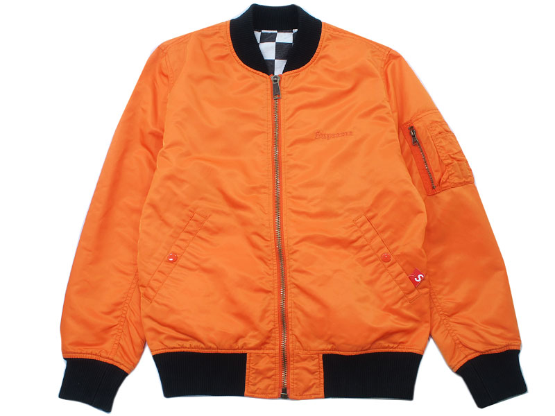 Supreme 'Reversible Checkered MA-1'フライトジャケット チェッカー