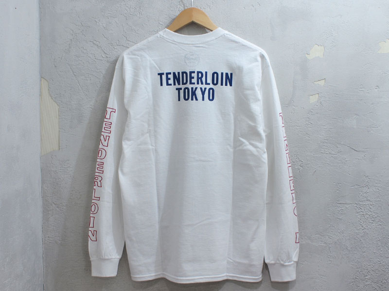 TENDERLOIN 'TEE L/S NO 1'長袖 Tシャツ ロンT 袖ロゴ M 白 ホワイト