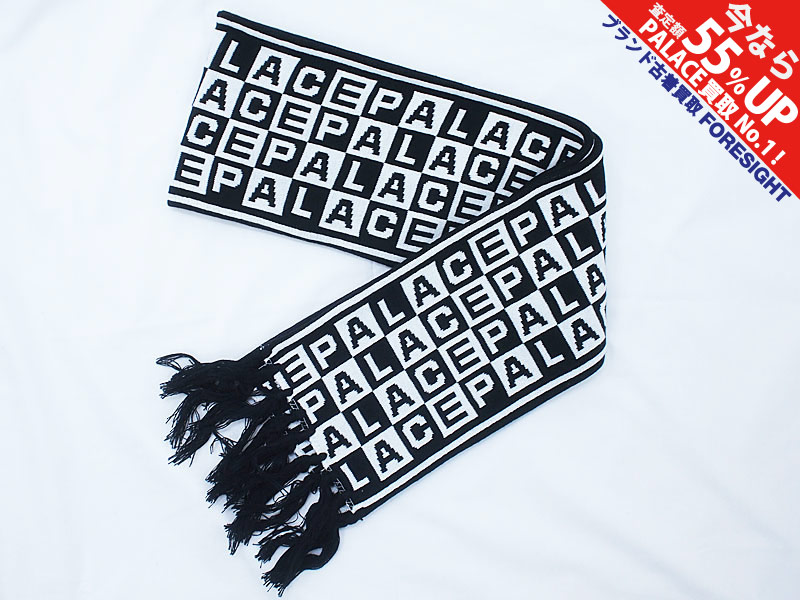 PALACE Skateboards 'CHECK IT SCARF'チェック スカーフ マフラー 黒