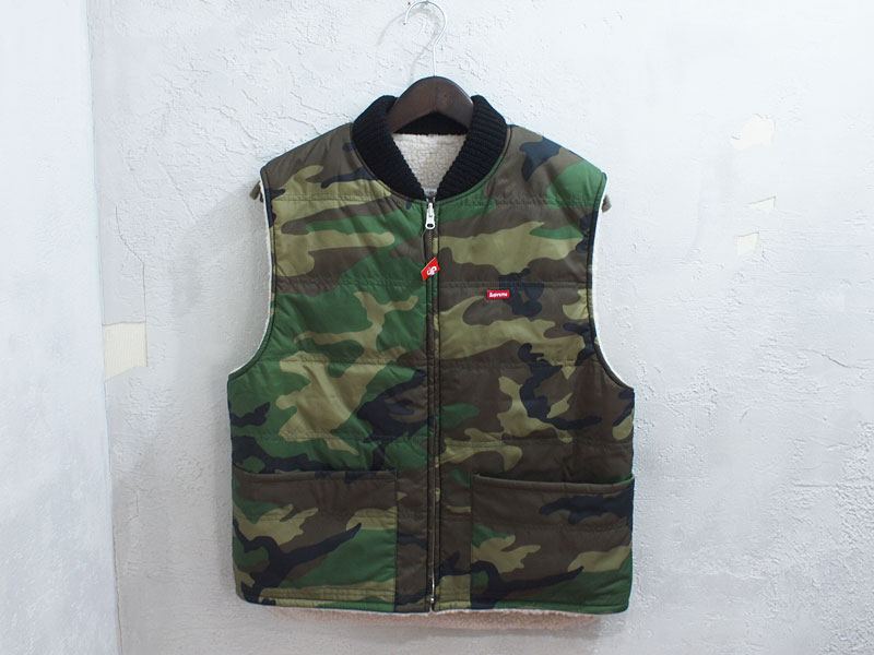 Supreme 'Sherpa Fleece Reversible Work Vest'ベスト リバーシブル S