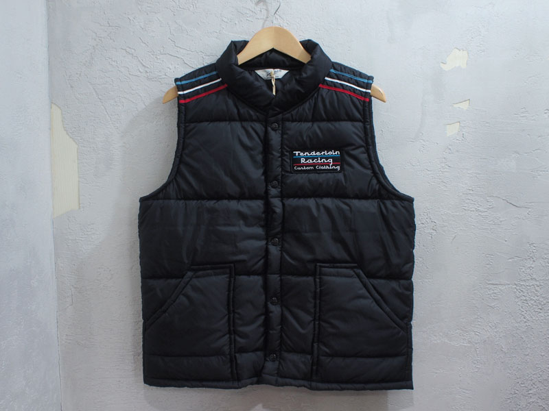 TENDERLOIN 'T-NRA RACING VEST'レーシングベスト ダウン ナイロン 黒