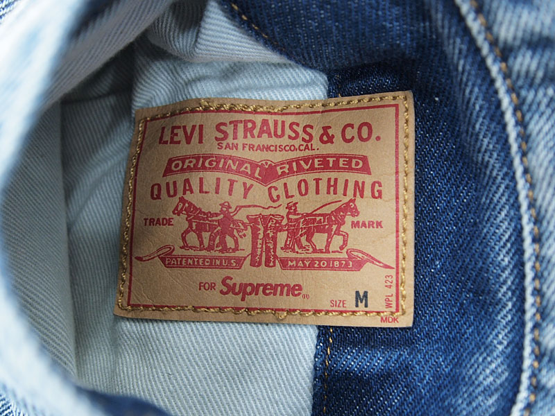 Supreme×Levi's 'Quilted Reversible Trucker Jacket'リバーシブル